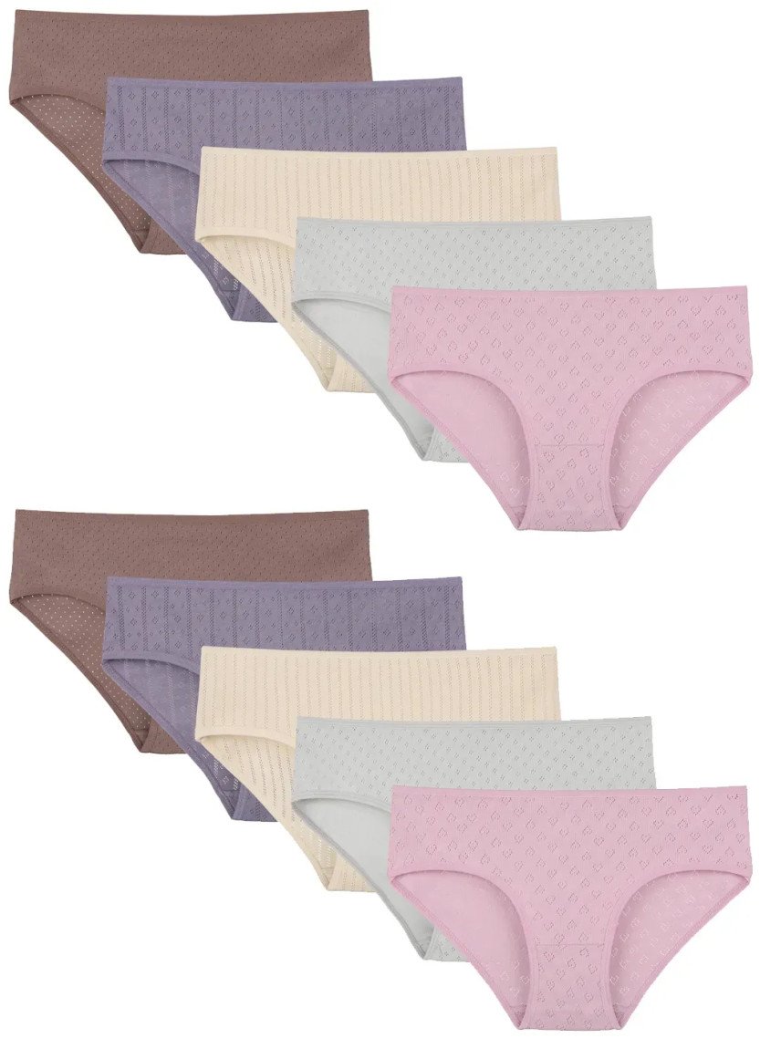 Donella 3140P Assorted 10-Pack Women's Briefs — Turkey wholesale collection