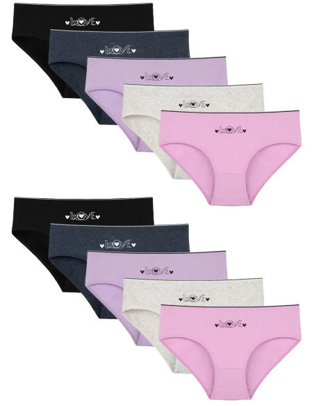 Donella 3171PB172 Assorted 10-Pack Women's Briefs — direct Turkish factory supply