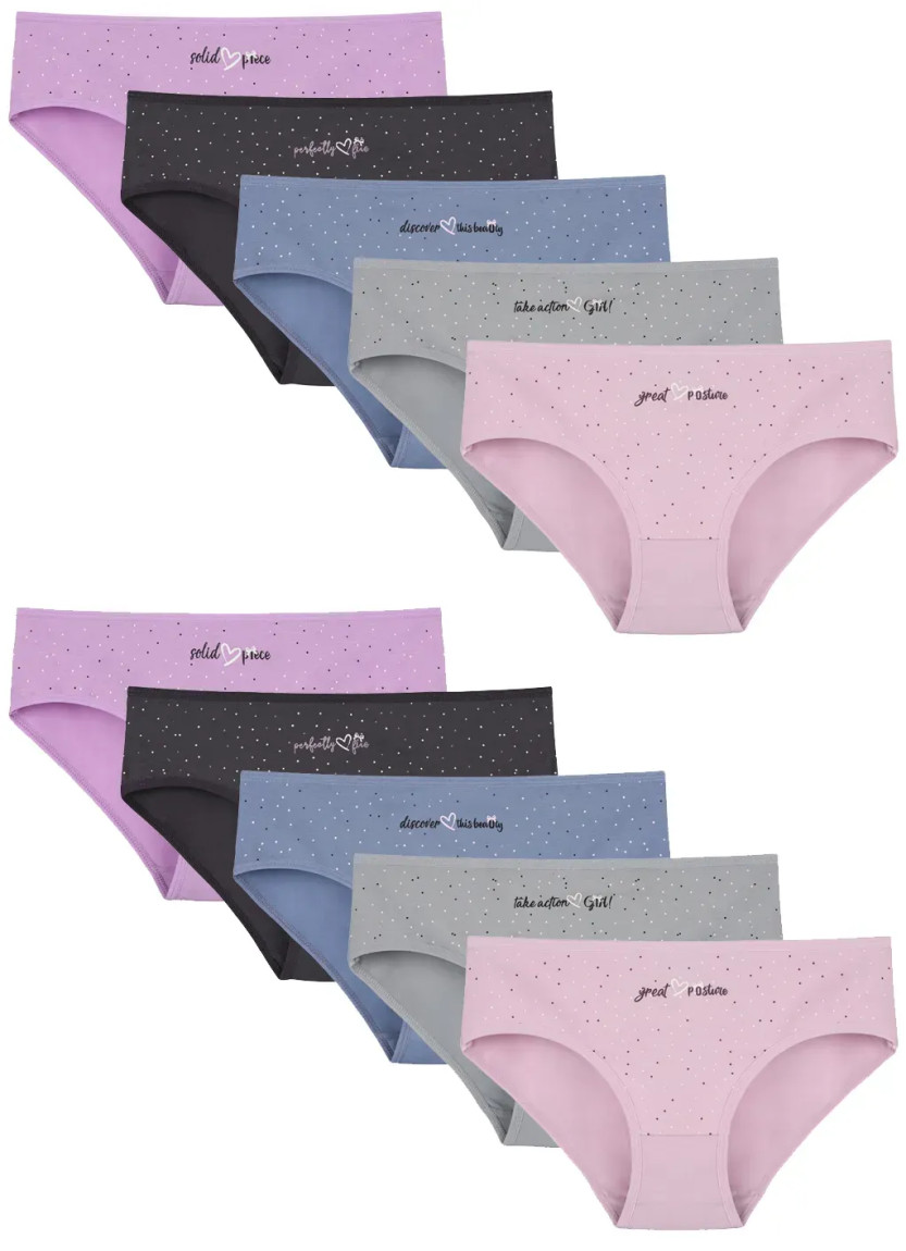 Donella 3171PB245 Assorted 10-Pack Women's Briefs — Turkish factory wholesale