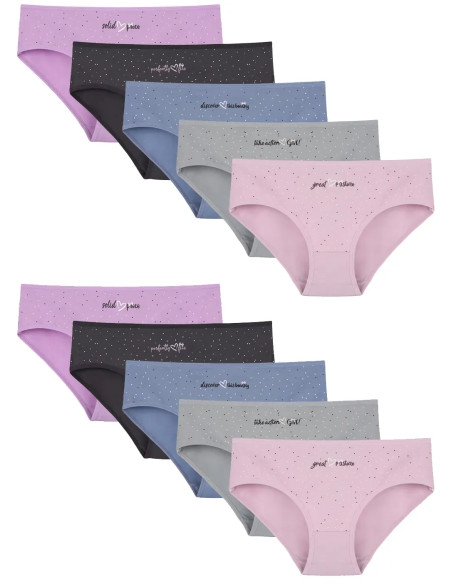 Donella 3171PB245 Assorted 10-Pack Women's Briefs — Turkish factory wholesale