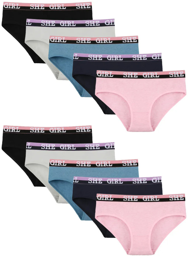Donella 3171PD18 Assorted 10-Pack Women's Briefs — wholesale for boutiques