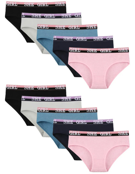 Donella 3171PD18 Assorted 10-Pack Women's Briefs — wholesale for boutiques