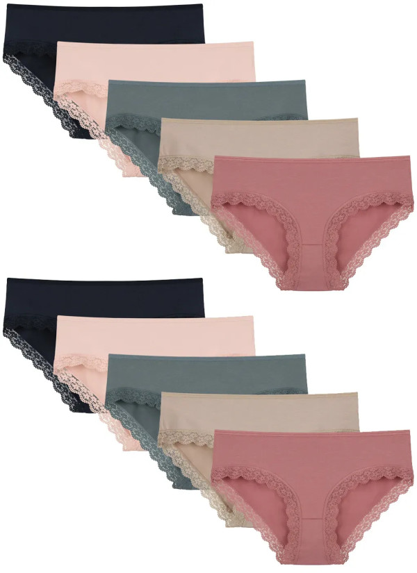 Donella 3171PD25 Assorted 10-Pack Women's Briefs — Turkish factory wholesale