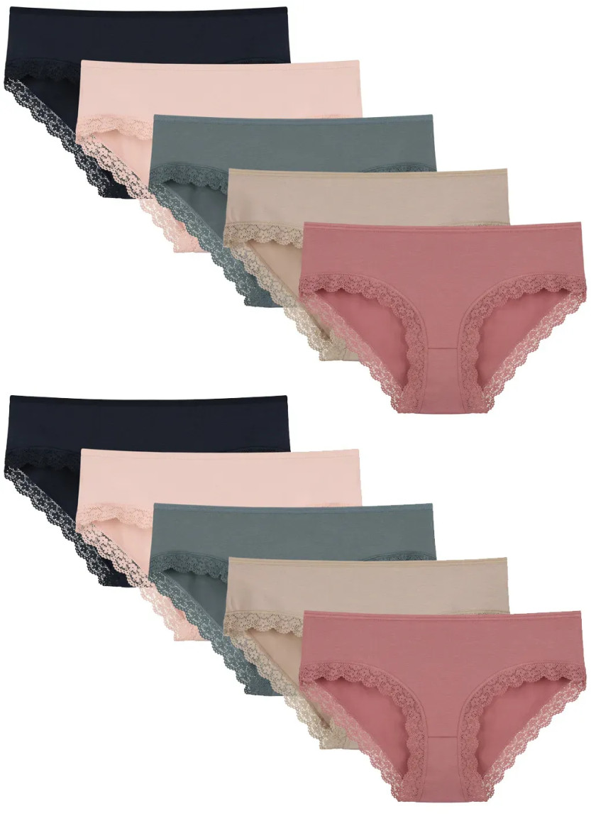 Donella 3171PD25 Assorted 10-Pack Women's Briefs — Turkish factory wholesale