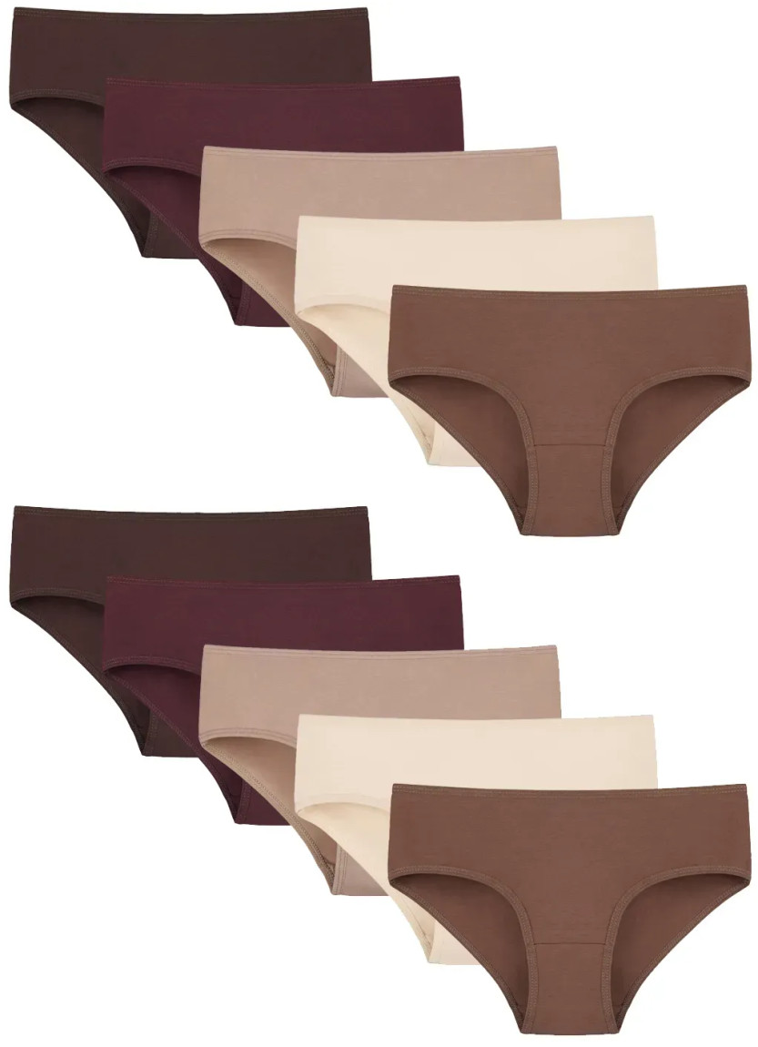 Donella 3171PD27 Assorted 10-Pack Women's Briefs — Turkey wholesale collection
