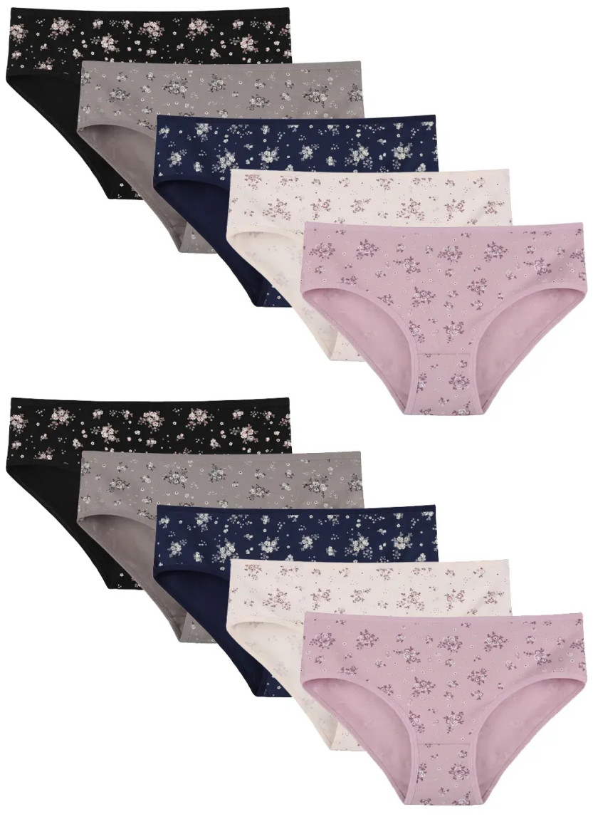 Donella 318150 Assorted 10-Pack Women's Briefs — factory-direct from Turkey