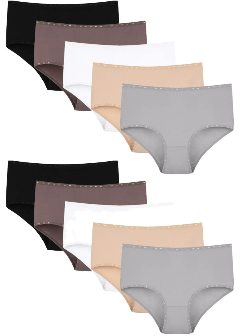 Donella 3571PD22 Assorted 10-Pack Women's Briefs — factory-direct from Turkey