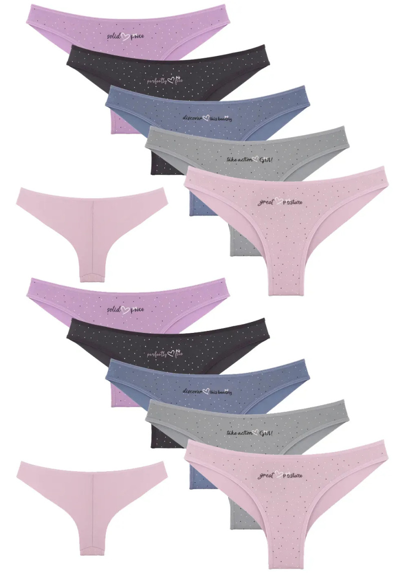 Donella 4071PB245 Assorted 10-Pack Women's Briefs — wholesale from Turkey