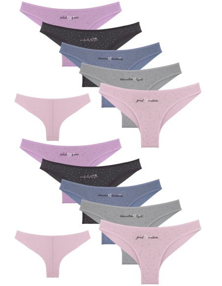 Donella 4071PB245 Assorted 10-Pack Women's Briefs — wholesale from Turkey