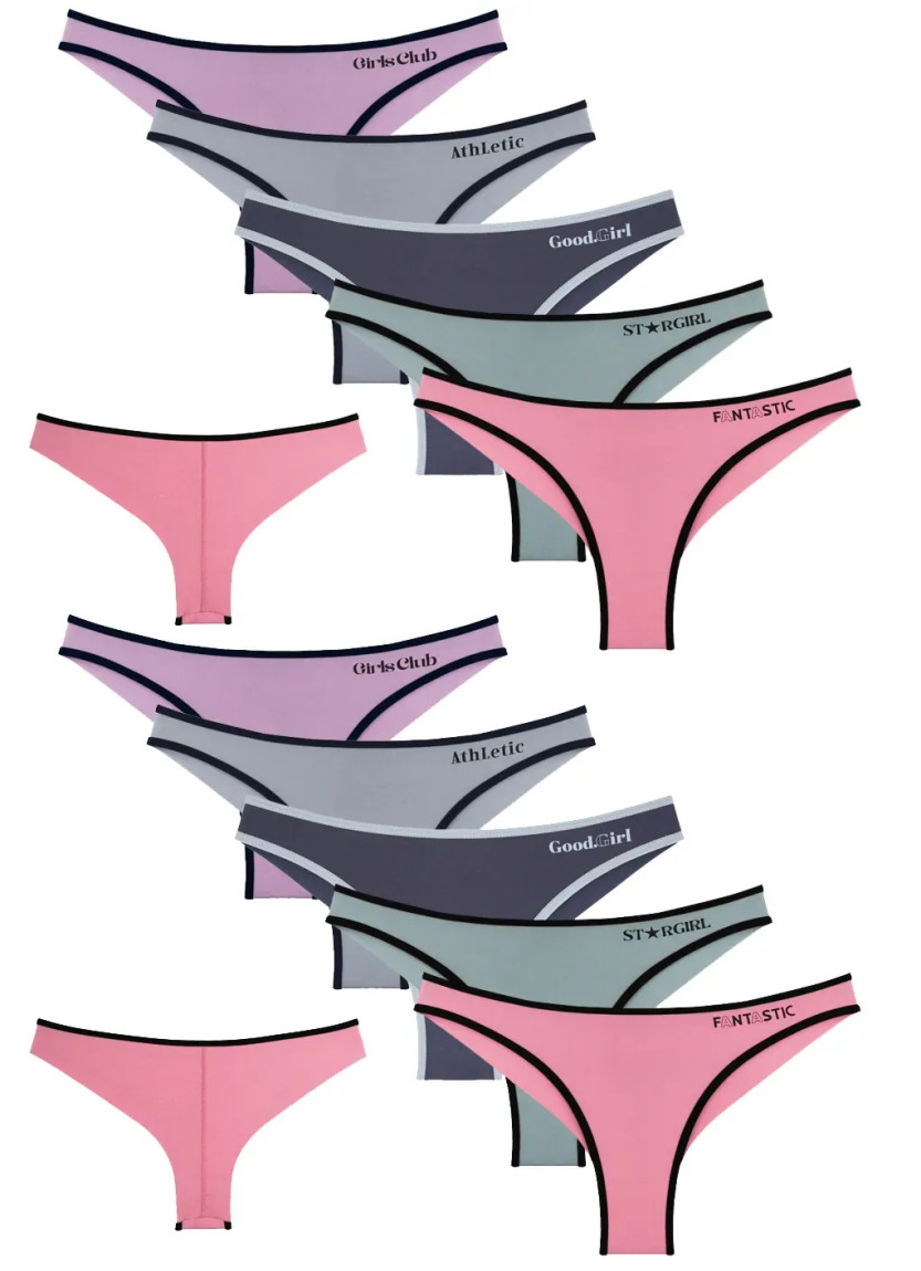 Donella 4071PB268 Assorted 10-Pack Women's Briefs — direct Turkish factory supply