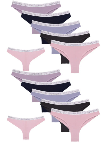 Donella 4071PD17 Assorted 10-Pack Women's Briefs — wholesale for boutiques