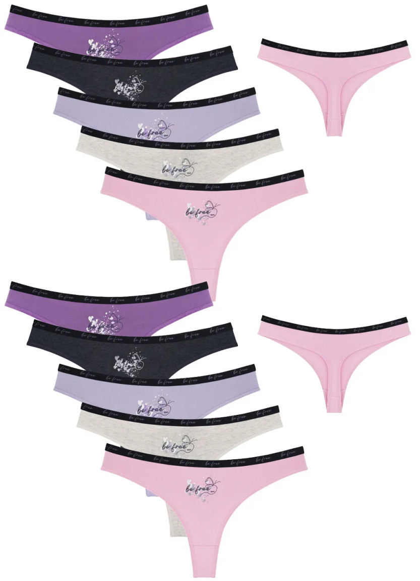 Donella 2471PB192 Assorted 10-Pack Women's Briefs — factory-direct from Turkey