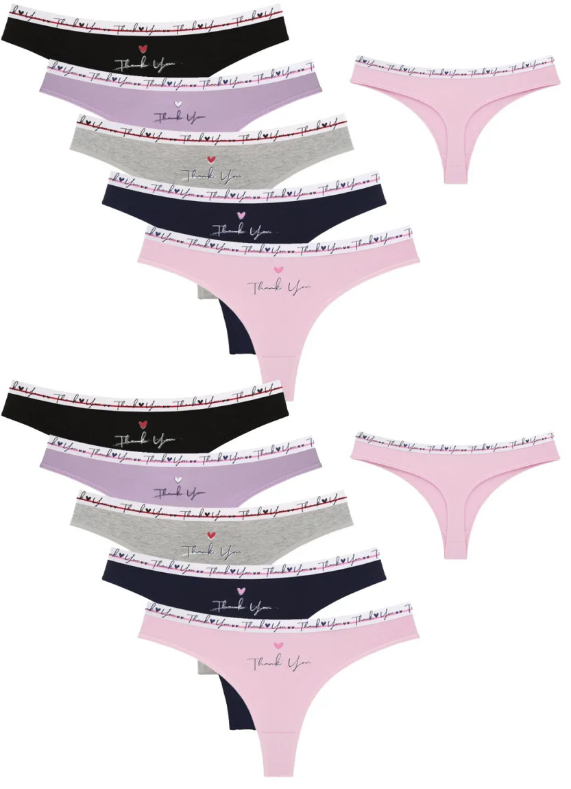 Donella 2471PB211 Assorted 10-Pack Women's Briefs — Turkish factory wholesale