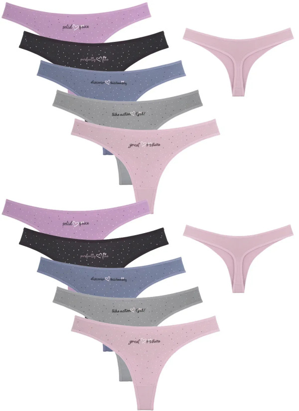 Donella 2471PB245 Assorted 10-Pack Women's Briefs — wholesale from Turkey