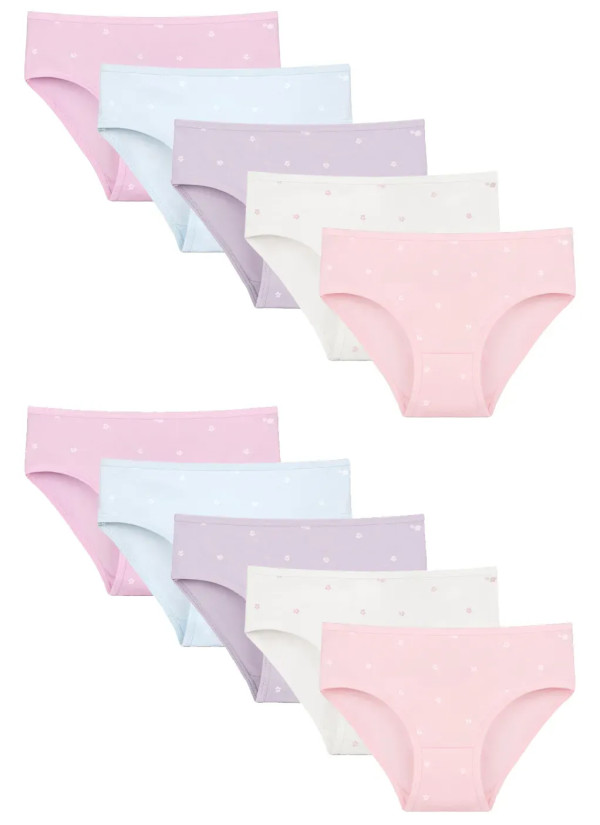 Donella 411555 Assorted 10-Pack Girls' Briefs — Turkish factory wholesale