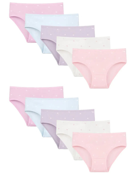 Donella 411555 Assorted 10-Pack Girls' Briefs — Turkish factory wholesale