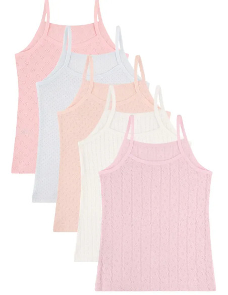Donella 4340P-SM Assorted 10-Pack Girls' Tank Top — Turkey wholesale collection