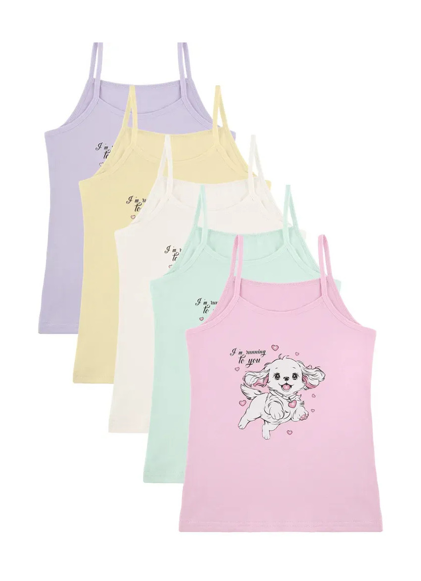 Donella 4371PB130 Assorted 10-Pack Girls' Tank Top — direct Turkish factory supply