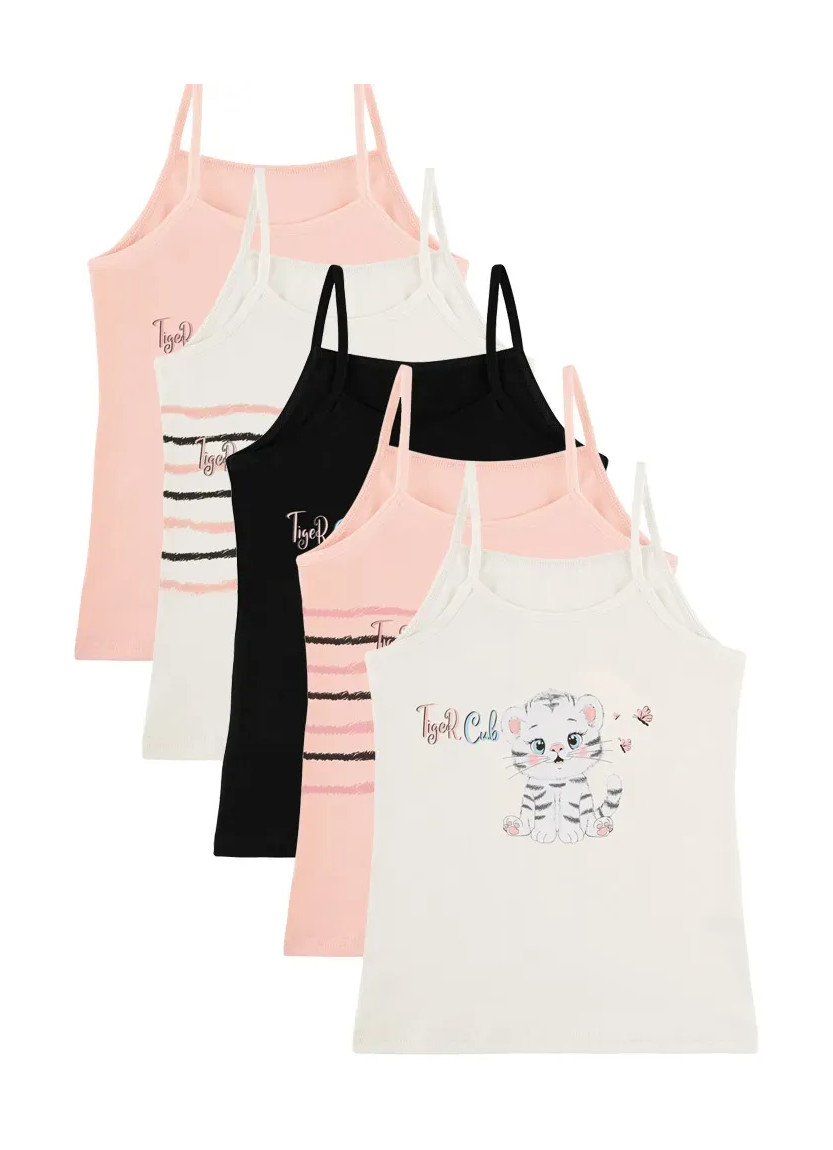 Donella 4371PB201 Assorted 10-Pack Girls' Tank Top — Turkish factory wholesale