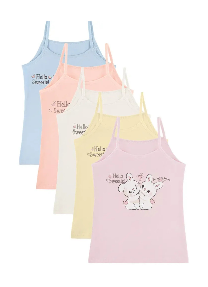 Donella 4371PB202 Assorted 10-Pack Girls' Tank Top — wholesale from Turkey