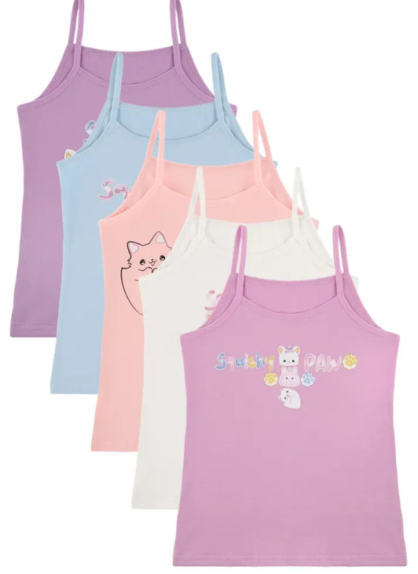 Donella 4371PB204 Assorted 10-Pack Girls' Tank Top — Turkey wholesale collection