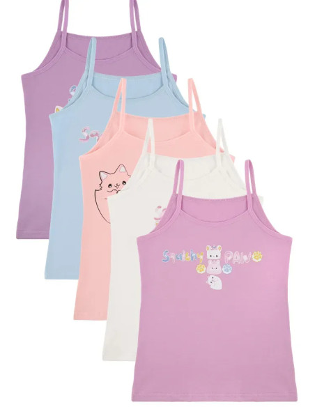 Donella 4371PB204 Assorted 10-Pack Girls' Tank Top — Turkey wholesale collection