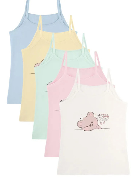 Donella 4371PB215 Assorted 10-Pack Girls' Tank Top — factory-direct from Turkey