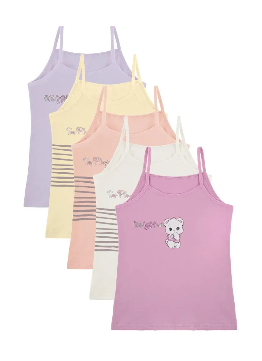 Donella 4371PB222 Assorted 10-Pack Girls' Tank Top — Turkish factory wholesale