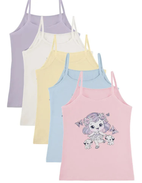 Donella 4371PB223 Assorted 10-Pack Girls' Tank Top — wholesale from Turkey