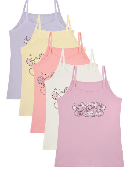 Donella 4371PB225 Assorted 10-Pack Girls' Tank Top — direct Turkish factory supply