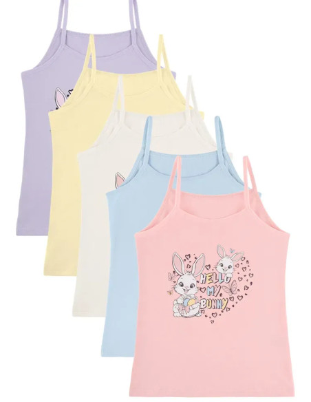 Donella 4371PB235 Assorted 10-Pack Girls' Tank Top — factory-direct from Turkey