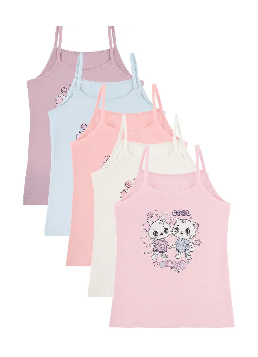 Donella 4371PB239 Assorted 10-Pack Girls' Tank Top — direct Turkish factory supply