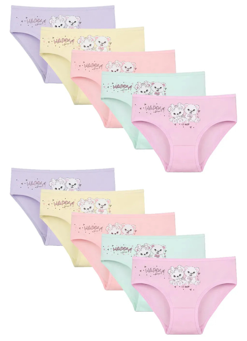 Donella 4171PB150 Assorted 10-Pack Girls' Briefs — wholesale for boutiques