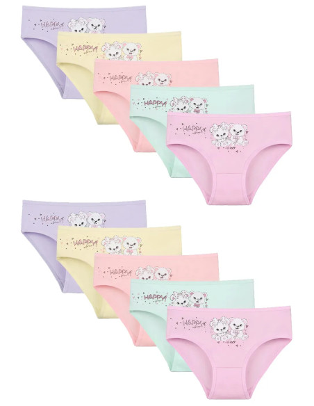 Donella 4171PB150 Assorted 10-Pack Girls' Briefs — wholesale for boutiques