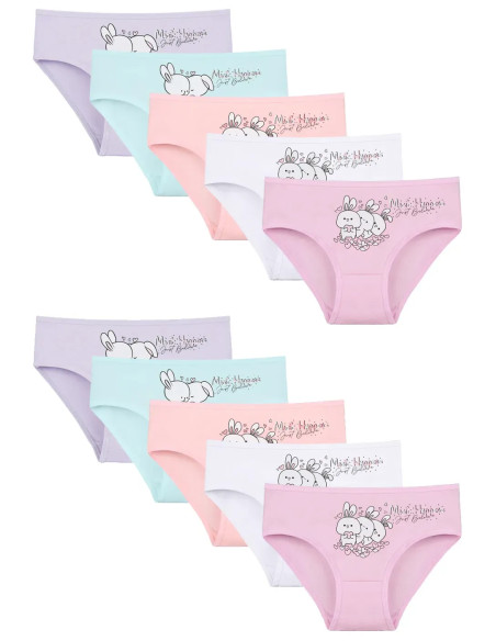 Donella 4171PB153 Assorted 10-Pack Girls' Briefs — Turkish textile wholesale