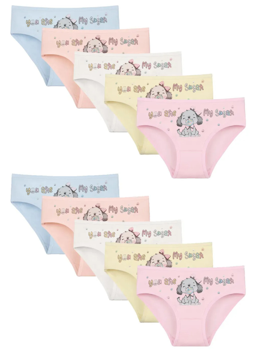Donella 4171PB177 Assorted 10-Pack Girls' Briefs — Turkish factory wholesale