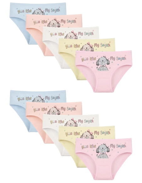 Donella 4171PB177 Assorted 10-Pack Girls' Briefs — Turkish factory wholesale