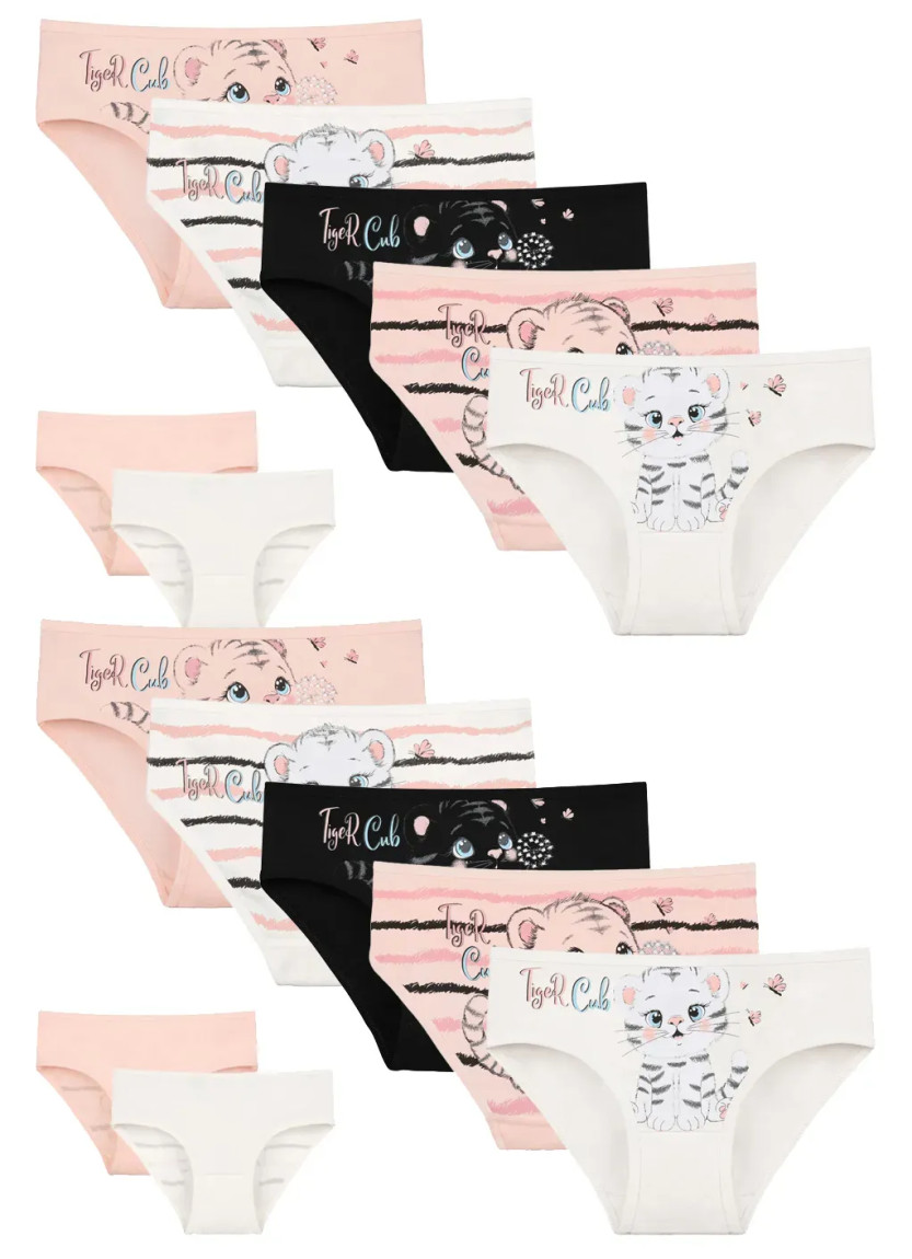 Donella 4171PB201 Assorted 10-Pack Girls' Briefs — wholesale from Turkey