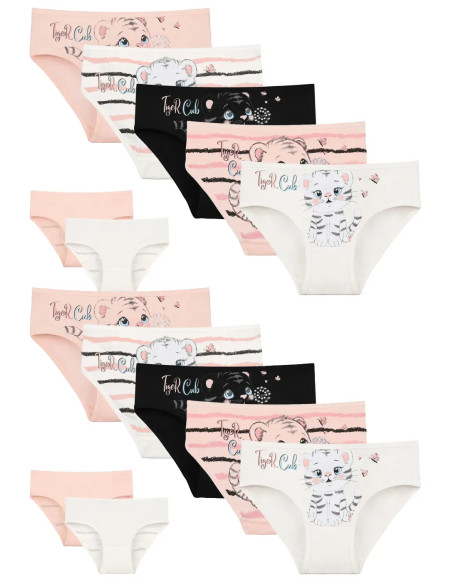 Donella 4171PB201 Assorted 10-Pack Girls' Briefs — wholesale from Turkey