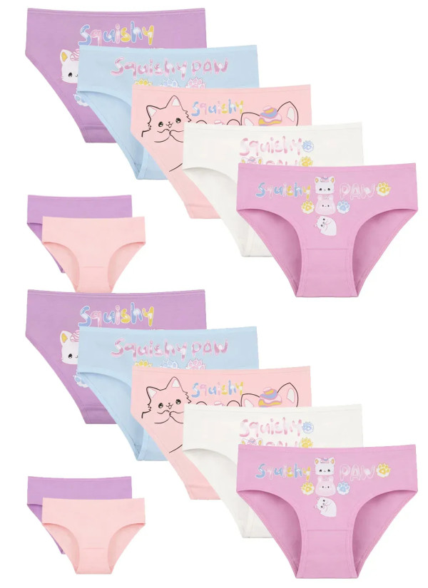 Donella 4171PB204 Assorted 10-Pack Girls' Briefs — direct Turkish factory supply