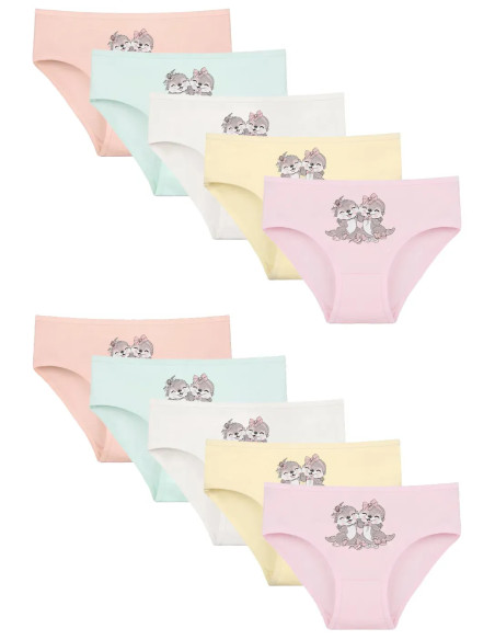 Donella 4171PB209 Assorted 10-Pack Girls' Briefs — wholesale for boutiques
