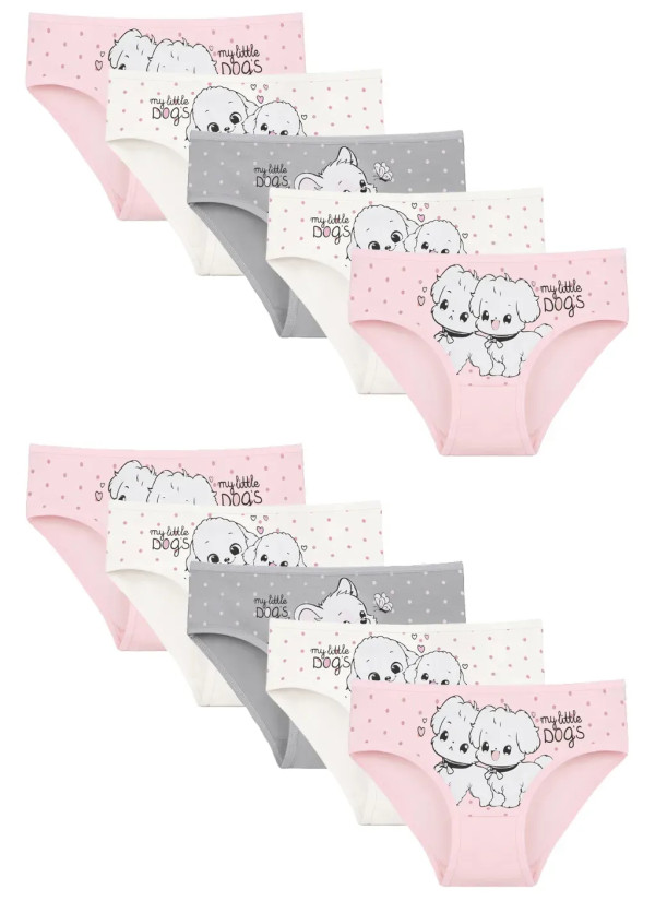Donella 4171PB212 Assorted 10-Pack Girls' Briefs — Turkish textile wholesale