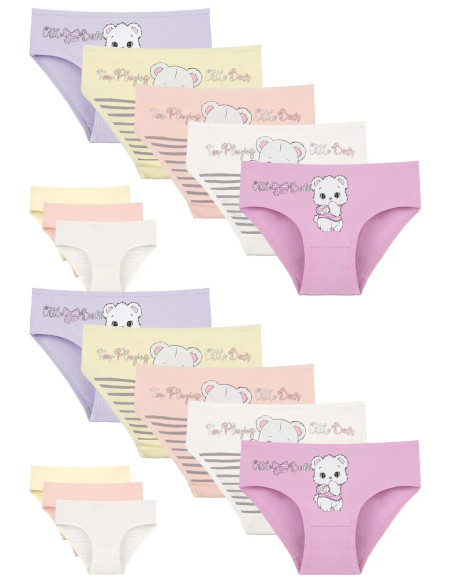 Donella 4171PB222 Assorted 10-Pack Girls' Briefs — wholesale from Turkey