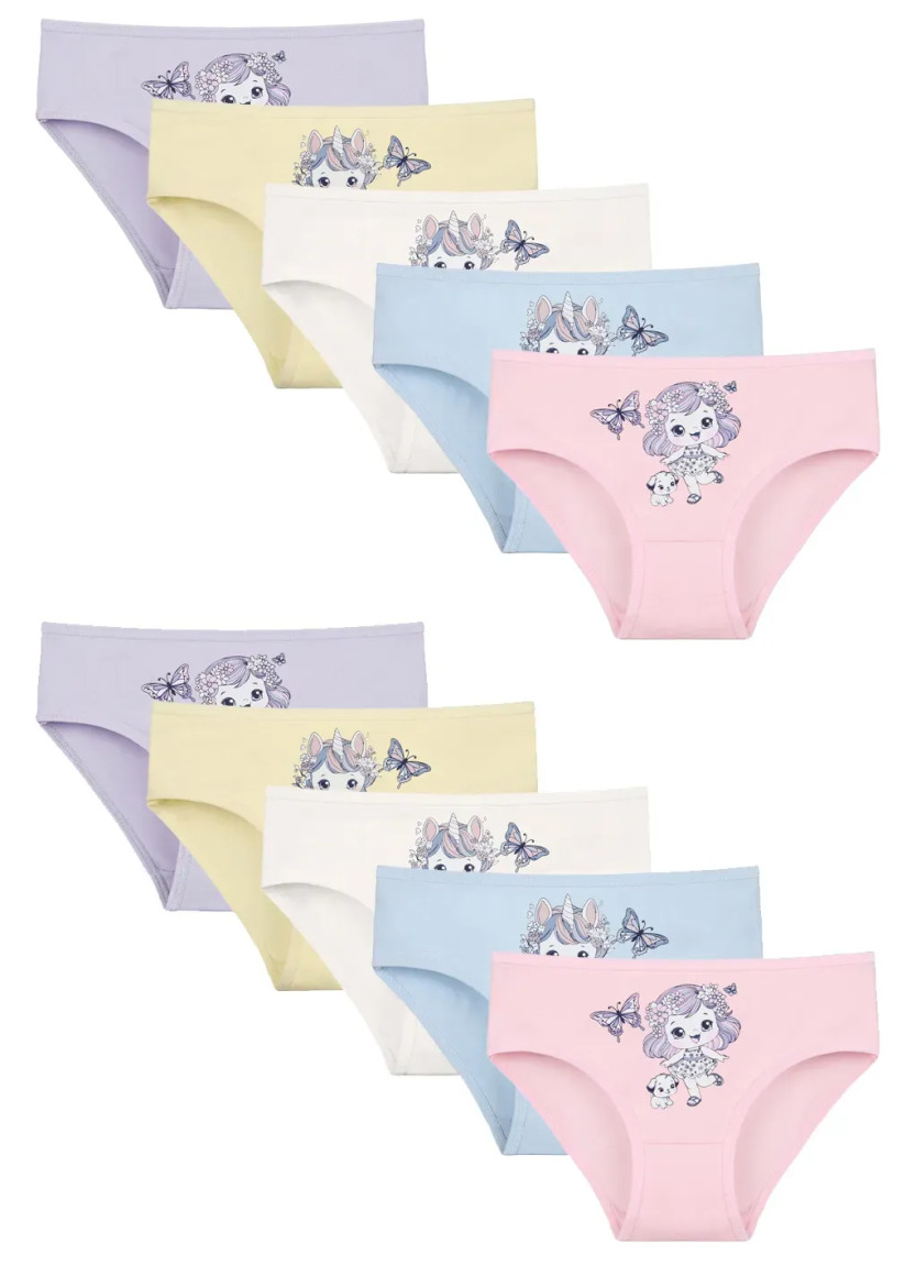 Donella 4171PB223 Assorted 10-Pack Girls' Briefs — Turkey wholesale collection