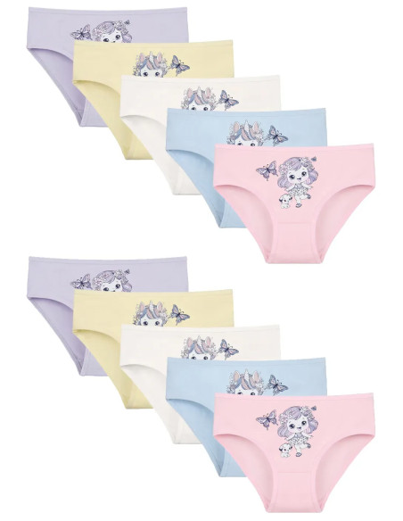 Donella 4171PB223 Assorted 10-Pack Girls' Briefs — Turkey wholesale collection