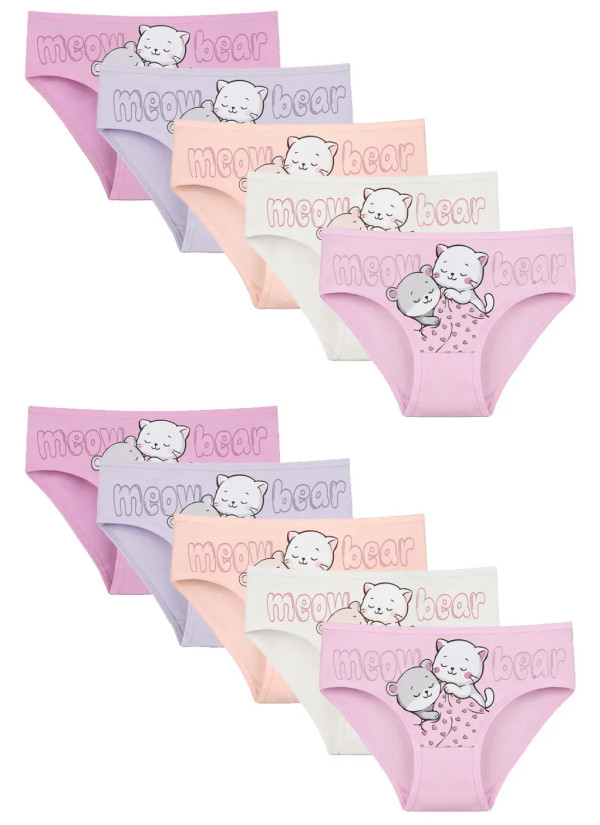 Donella 4171PB226 Assorted 10-Pack Girls' Briefs — Turkish textile wholesale