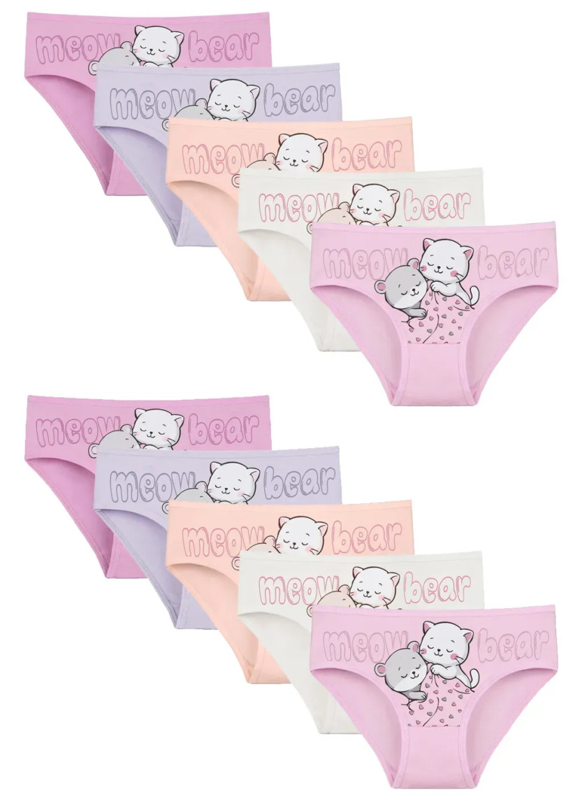 Donella 4171PB226 Assorted 10-Pack Girls' Briefs — Turkish textile wholesale