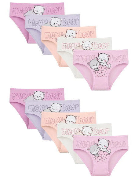 Donella 4171PB226 Assorted 10-Pack Girls' Briefs — Turkish textile wholesale