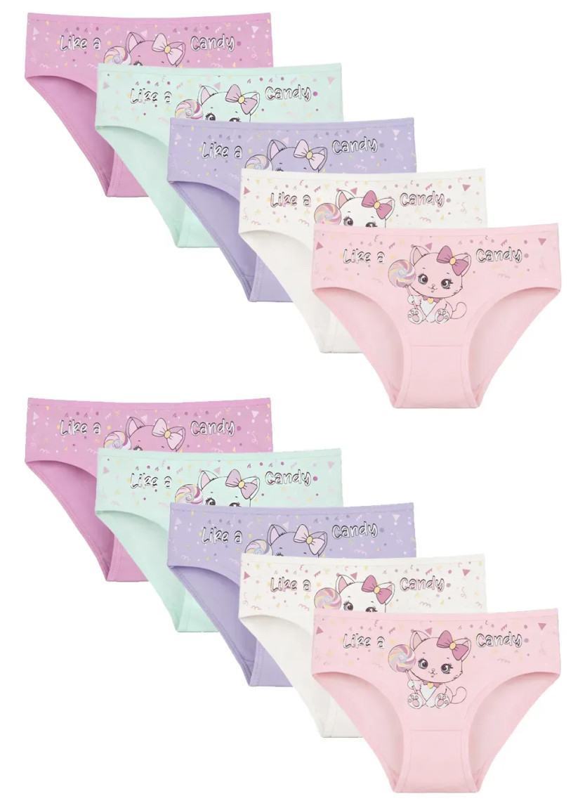 Donella 4171PB234 Assorted 10-Pack Girls' Briefs — factory-direct from Turkey