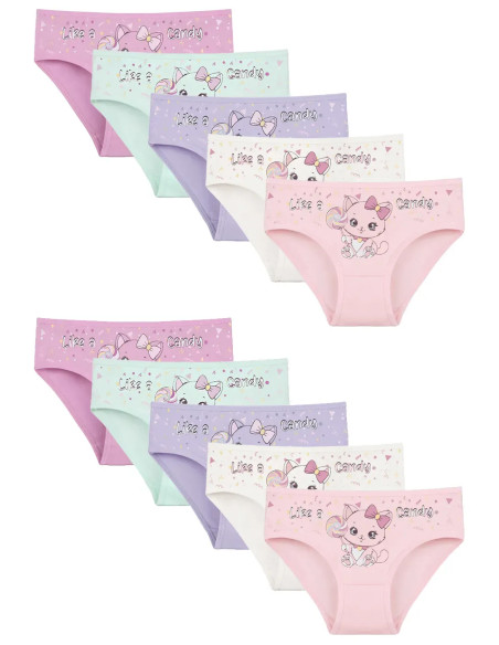 Donella 4171PB234 Assorted 10-Pack Girls' Briefs — factory-direct from Turkey